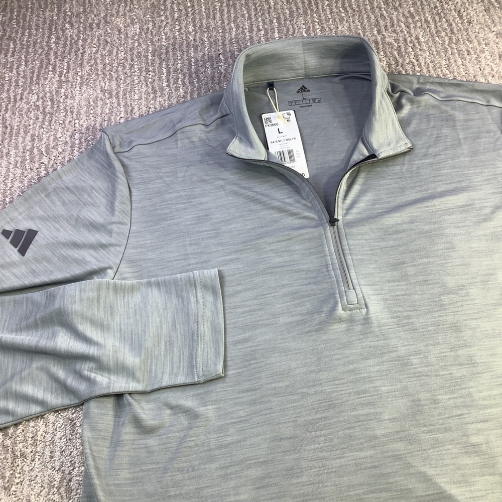 Adidas Golf 1/4 Zip Pullover Mens Long Sleeve‎ Lightweight Baselayer Size L NWT